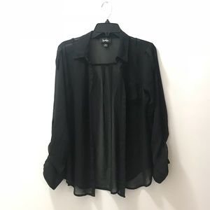 Black button down